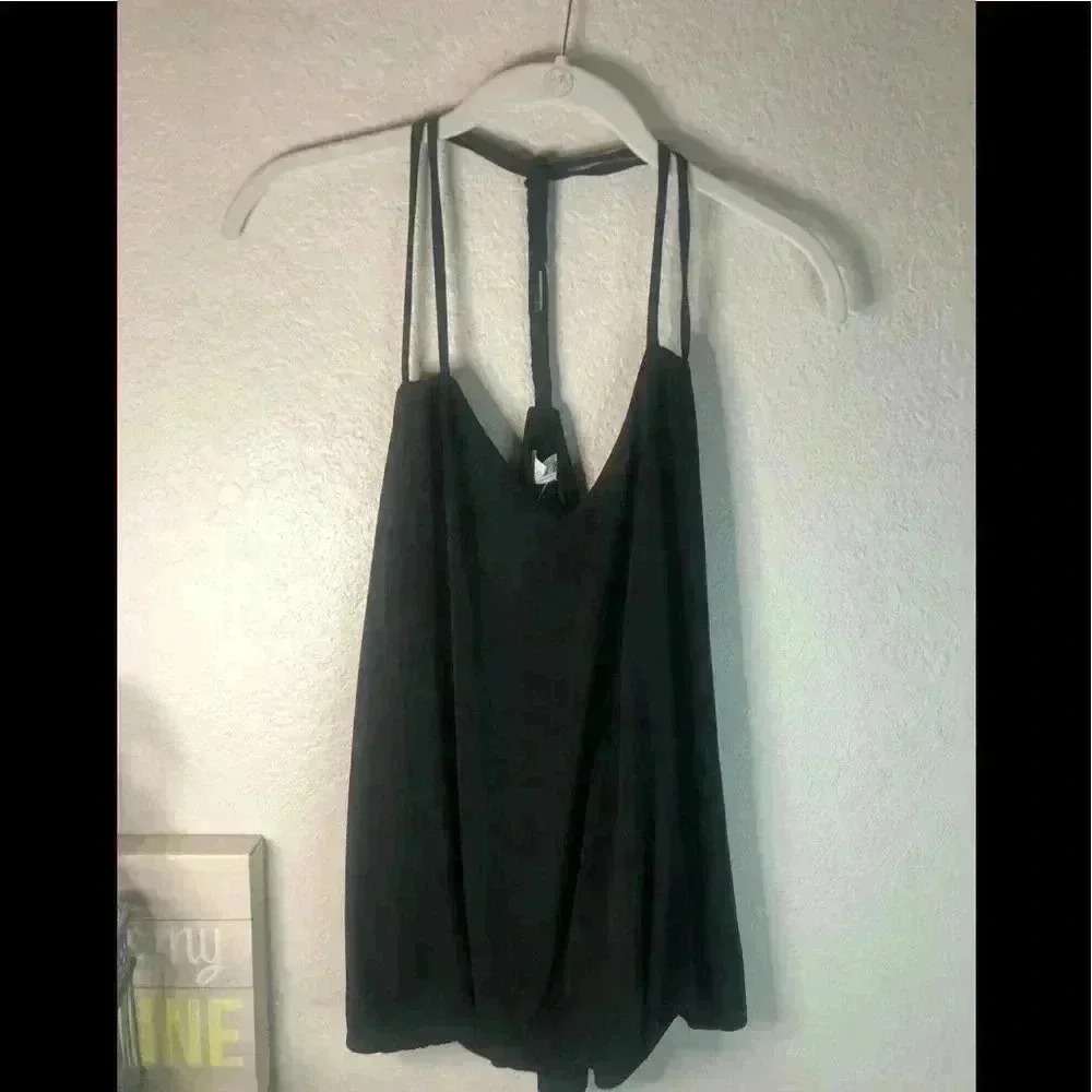 Socialite black braiding tank sz S NWT